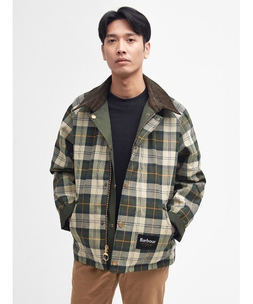 【美品】Barbour 別注　トランスポート　サイズ40 チェック柄リバーシブル Barbour（バブアー） コート ジャケット 「TRANSPORT / トランスポート
