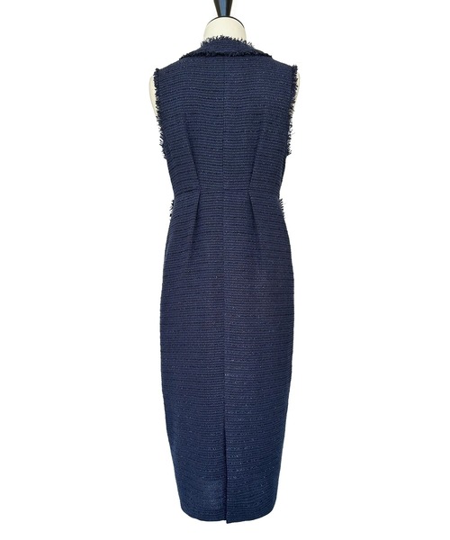 「RUIRUE BOUTIQUE」 ノースリーブワンピース L ライトグレー レディース_画像5