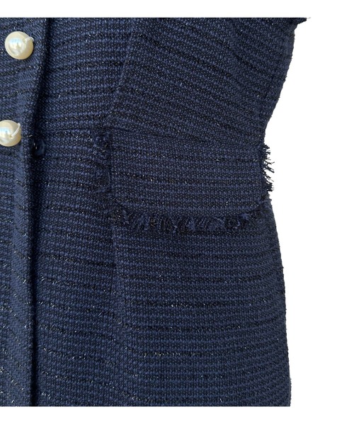 「RUIRUE BOUTIQUE」 ノースリーブワンピース L ライトグレー レディース_画像8