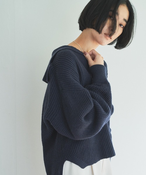 「Audrey and John Wad」 長袖ニット FREE パープル レディース_画像2