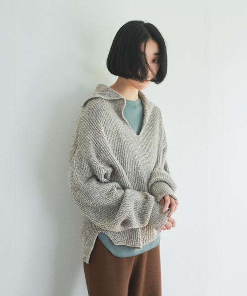 「Audrey and John Wad」 長袖ニット FREE パープル レディース_画像4