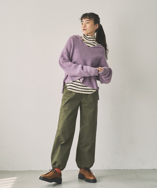 「Audrey and John Wad」 長袖ニット FREE パープル レディース_画像7