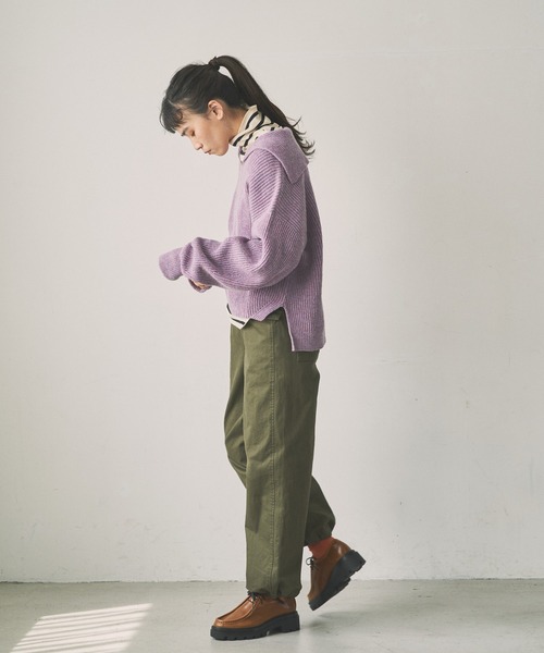 「Audrey and John Wad」 長袖ニット FREE パープル レディース_画像8