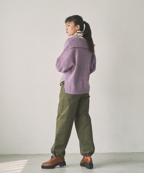 「Audrey and John Wad」 長袖ニット FREE パープル レディース_画像9