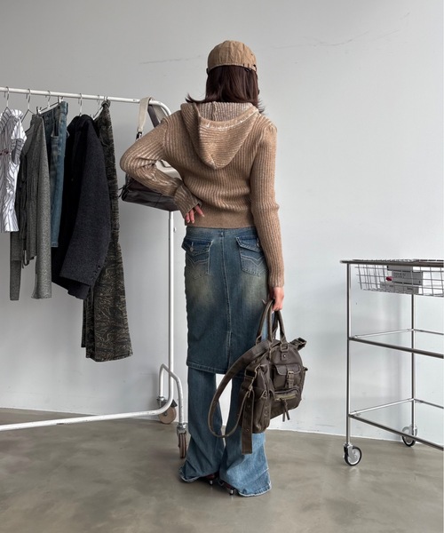 「SHAGGIE」 ブーツカットデニムパンツ SMALL ブルー レディース_画像3