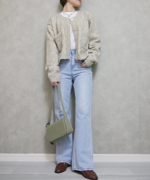 「Reurie'」 ブーツカットデニムパンツ S ブルー レディース_画像5