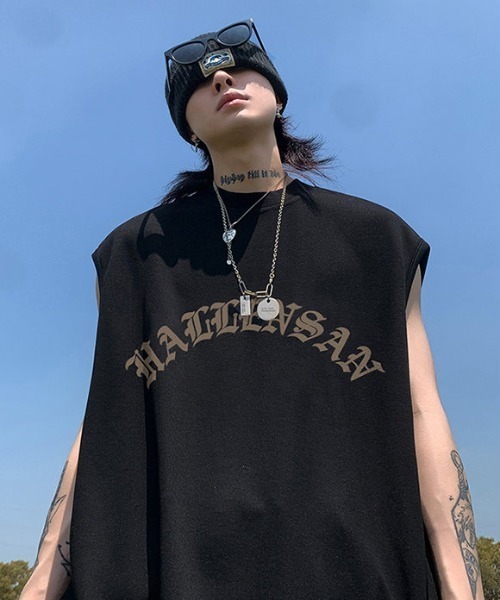 「MGV」 ノースリーブトップス X-LARGE ブラック メンズ_画像6