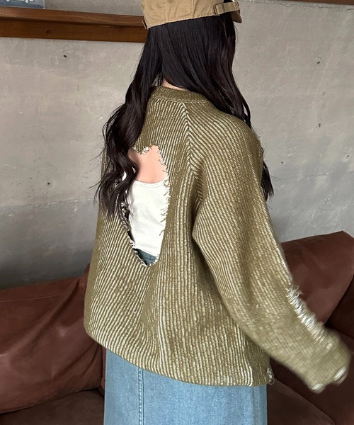 「apres jour mignon」 長袖ニット フリー グレー レディース_画像5