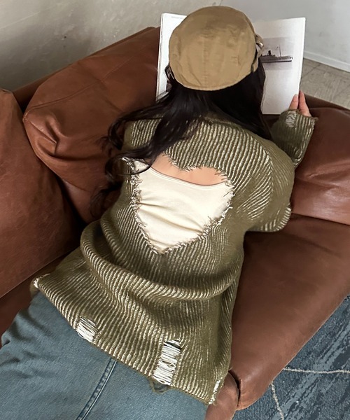 「apres jour mignon」 長袖ニット フリー グレー レディース_画像7