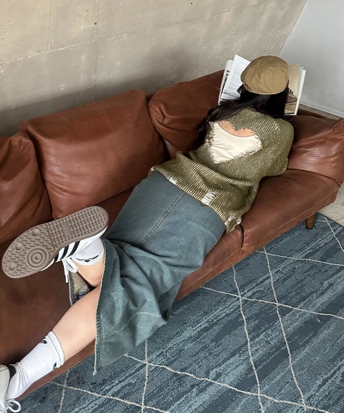「apres jour mignon」 長袖ニット フリー グレー レディース_画像8