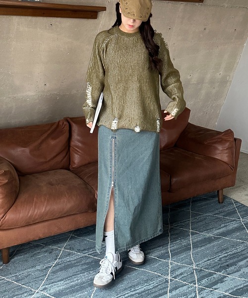 「apres jour mignon」 長袖ニット フリー グレー レディース_画像9