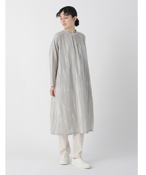 「Plantation」 長袖ワンピース M size ライトグレー レディースの画像