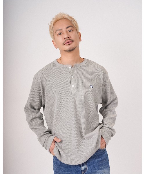 Re:room（リルーム） ヘンリーネック tシャツ ヘンリーネックワッフル
