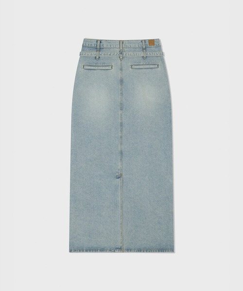 low classic デニムスカート LOW CLASSIC（ロウクラシック） デニムスカート Belted High-waist