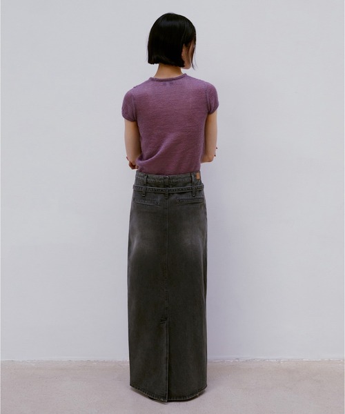 LOW CLASSIC（ロウクラシック） デニムスカート Belted High-waist