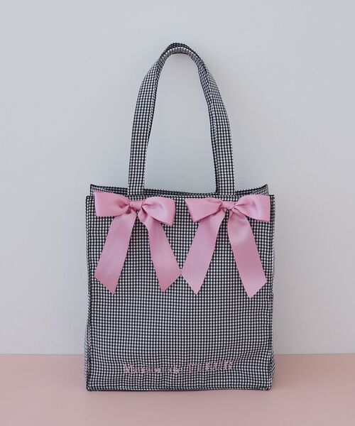 pium フリルリボンスクエアミニトートバッグ pium LUMINE EST新宿店 