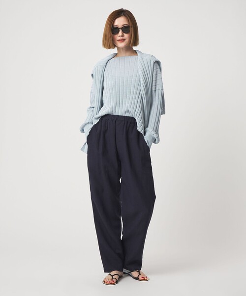 conte ニット セーター 「conte」ワイドリブ ボートネックニット