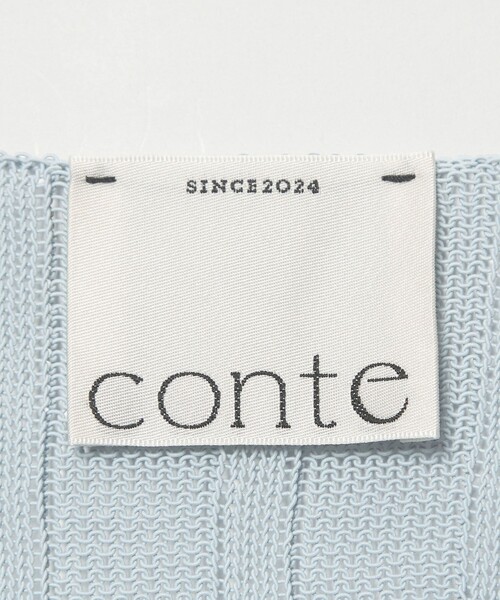 conte ニット セーター 「conte」ワイドリブ ボートネックニット