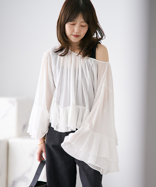 plage（プラージュ） ブラウス シャツ COTTON FRILLS ブラウス