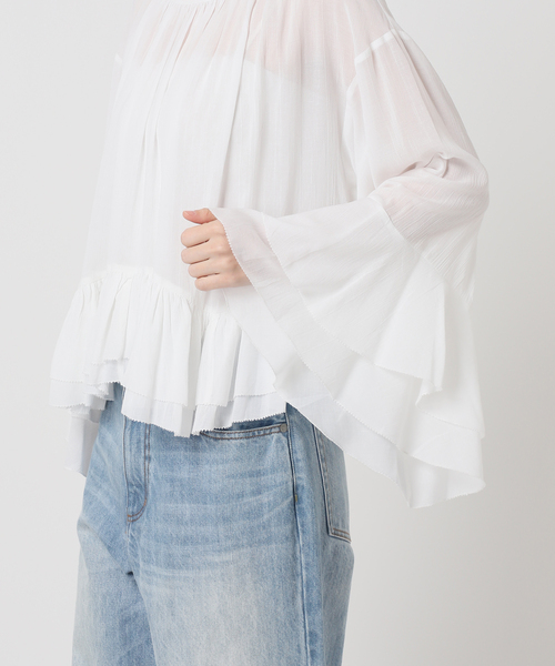 plage（プラージュ） ブラウス シャツ COTTON FRILLS ブラウス