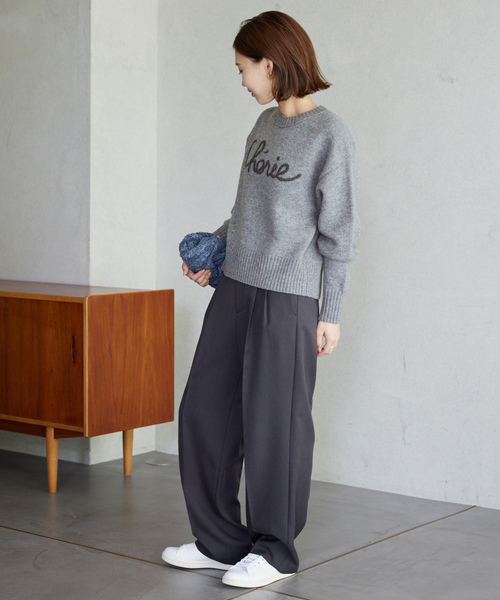 「SLOBE IENA」 長袖ニット FREE グレー レディース_画像3