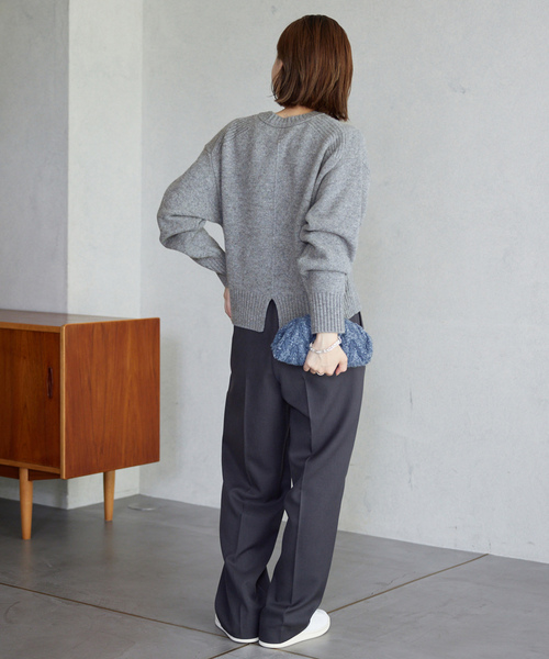 「SLOBE IENA」 長袖ニット FREE グレー レディース_画像5