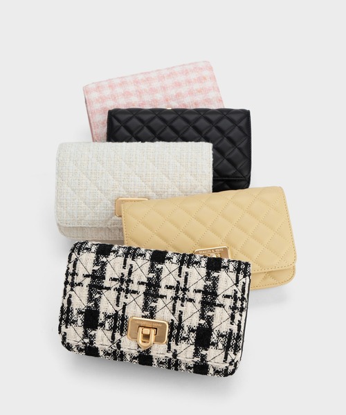「CHARLES \u0026 KEITH」 ショルダーバッグ S ブラック レディースの画像