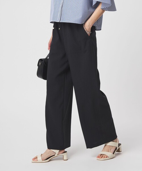 ワイドパンツ パンツ 「size SHORT/TALLあり」ドライクロスパンツ レディースの画像
