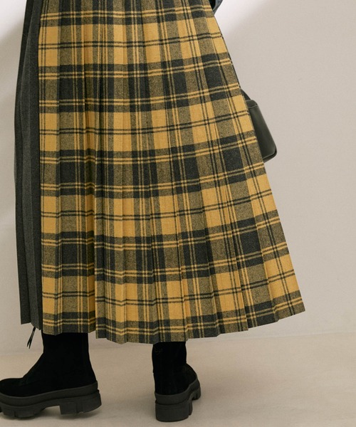 「O'NEIL of DUBLIN」 プリーツスカート S イエロー系その他4 レディース_画像4