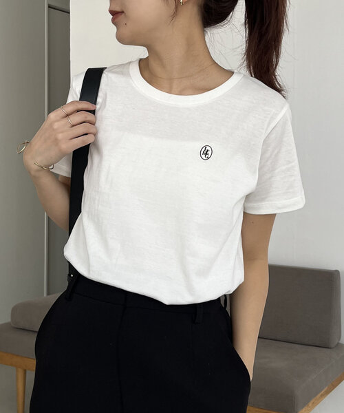 「CAPRICIEUX LE'MAGE」 半袖カットソー MEDIUM ライトグレー レディース_画像9