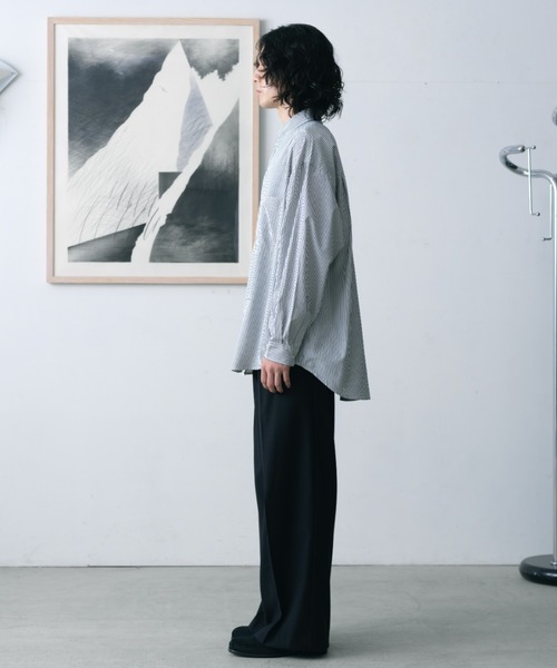 「SINSS」 長袖シャツ SMALL ブルー メンズ_画像9