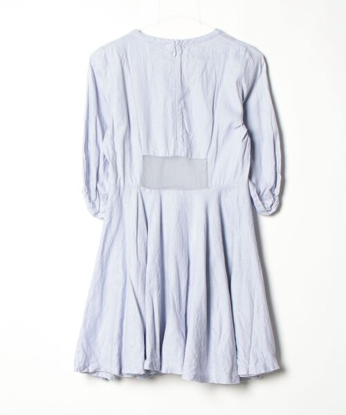 「CAROLINA GLASER」 7分袖ワンピース FREE ブルー レディース_画像2