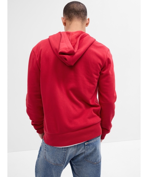 GAP（ギャップ） ジップアップパーカー M ワイン メンズ : ZOZOTOWN