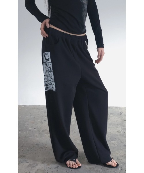 スウェットパンツ ジャージ DOGMA EHKS/ドグマエークス/STUDDED CURRENCY SWEAT PANTS レディース メンズ