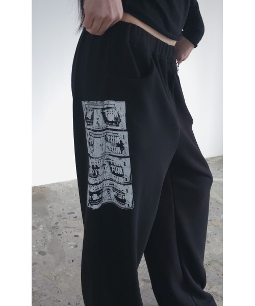 スウェットパンツ ジャージ DOGMA EHKS/ドグマエークス/STUDDED CURRENCY SWEAT PANTS レディース メンズ_2