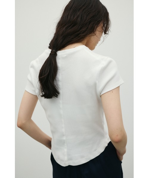 tシャツ ヘンリーネックT レディースの画像