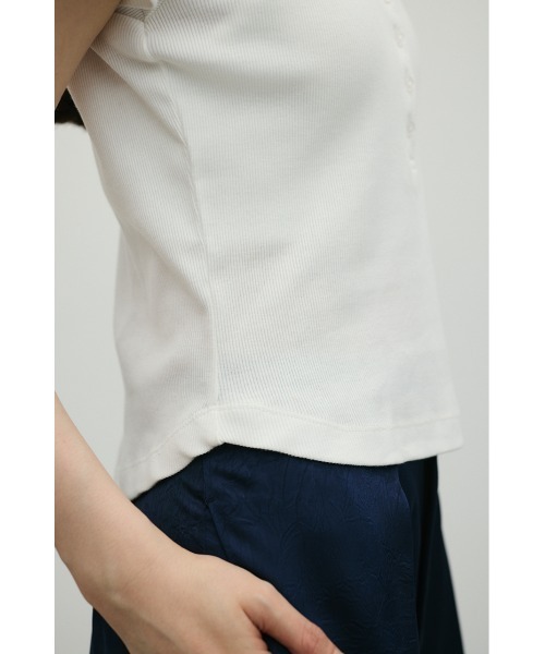 tシャツ ヘンリーネックT レディースの画像
