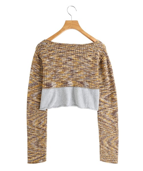 ニット セーター BASERANGE / ベースレンジ：WASTE CROPPED SWEATER：PUWC-TC-AU25「ANN」 レディースの画像