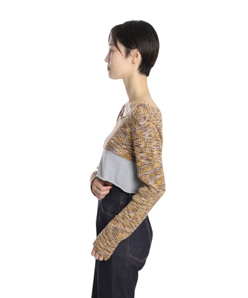 ニット セーター BASERANGE / ベースレンジ：WASTE CROPPED SWEATER：PUWC-TC-AU25「ANN」 レディースの画像