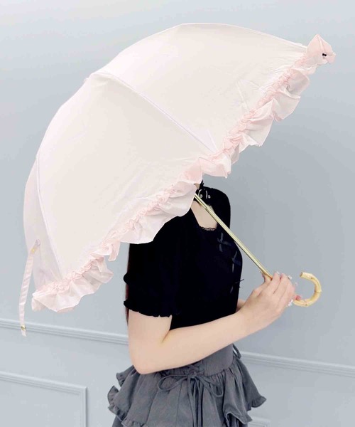 MA*RS（マーズ） 日傘 折りたたみ傘 折り畳み 晴雨兼用 2WAYフリル