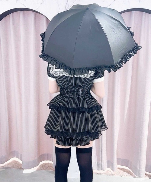 MA*RS（マーズ） 日傘 折りたたみ傘 折り畳み 晴雨兼用 2WAYフリル