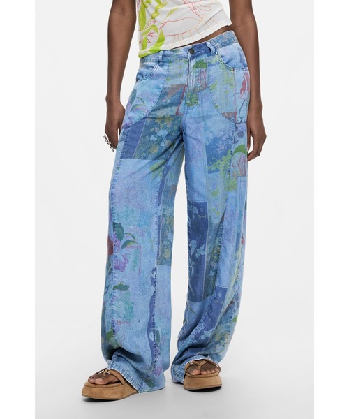 Desigual（デシグアル） ワイドパンツ ジーンズ デニム デニムパンツ