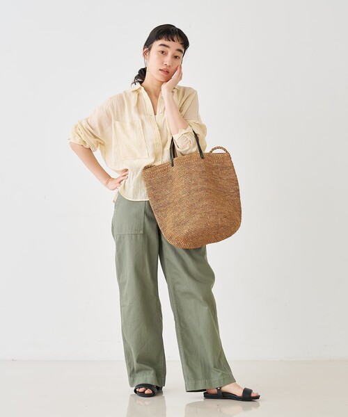 collex（コレックス） かごバッグ カゴバッグ ラフィア革ハンドル2WAY