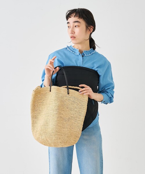 collex（コレックス） かごバッグ カゴバッグ ラフィア革ハンドル2WAY