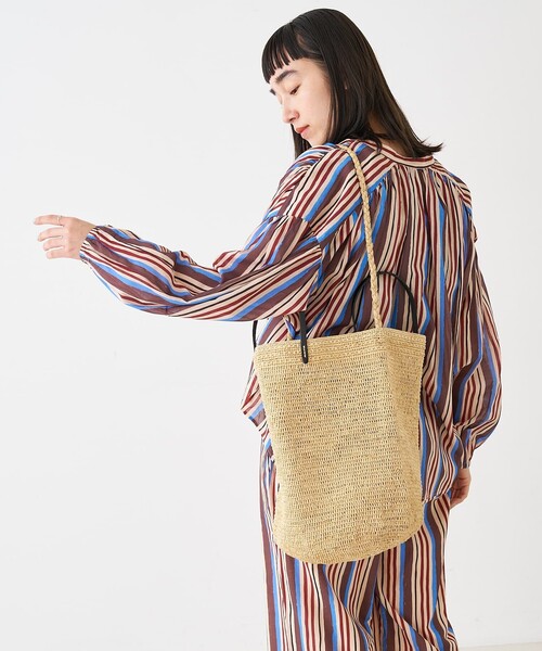 collex（コレックス） かごバッグ カゴバッグ ラフィア革ハンドル2WAY