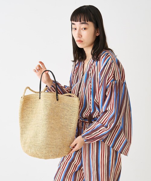 collex（コレックス） かごバッグ カゴバッグ ラフィア革ハンドル2WAY