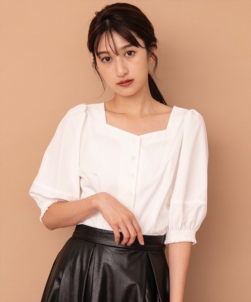 「SWINGLE」 半袖ブラウス SMALL ピンク レディース_画像4