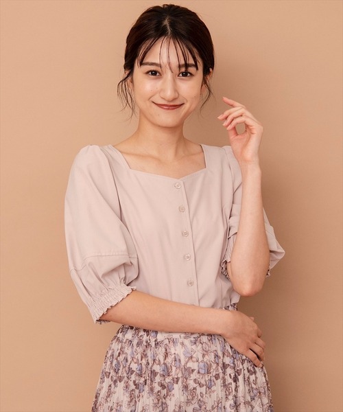 「SWINGLE」 半袖ブラウス SMALL ピンク レディース_画像6