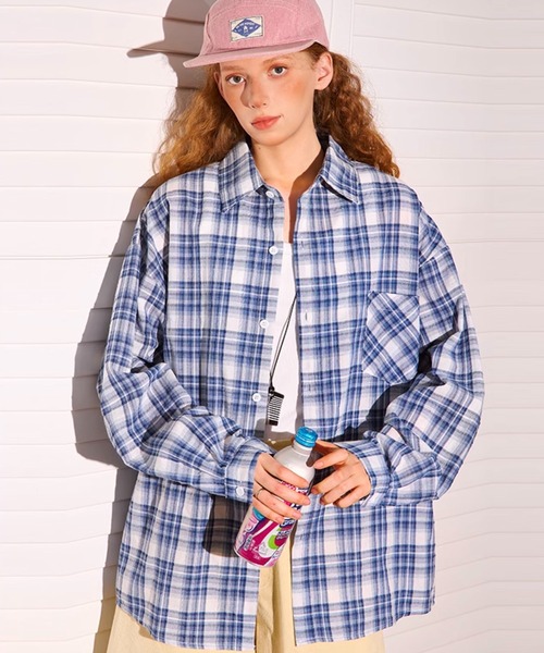 「WESTBOY」 長袖シャツ M ブルー メンズ_画像3