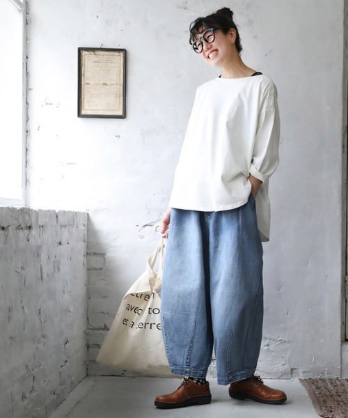 「soulberry」 デニムパンツ 5L ブルー レディース_画像2